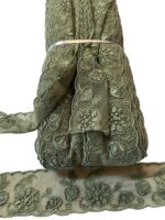 Art 1046 pizzo in tulle verde ordine minimo mt 36 - immagine 3