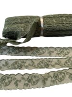 Art 1047 pizzo tulle ricamato ordine minimo mt 36 - immagine 2