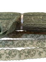 Art 1047 pizzo tulle ricamato ordine minimo mt 36 - immagine 3