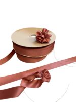 Art 1043 Doppio raso rosa antico con tirante rotoli da 100 mt - immagine 2