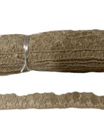 Art 1063 Pizzo in tulle crema cm 3 ordine minimo mt 38 - immagine 3