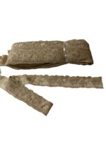 Art 1064 pizzo in tulle crema ordine minimo mt 38 - immagine 2