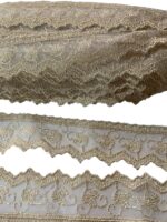 Art 1066 Pizzo tulle ricamato ordine minimo mt 39 - immagine 3