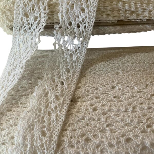 Art 1093 Pizzo tombolo bianco mm40 ordine minimo mt 10