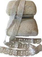 Art 1093 Pizzo tombolo bianco mm40 ordine minimo mt 10 - immagine 3