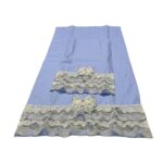 Art 1109 Asciugamani in puro lino celeste