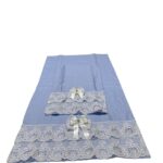 Art 1111 Asciugamani in puro lino celeste