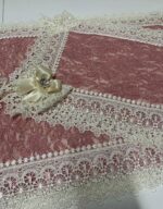 Art 1142 Tris centri pizzo rosa glitterato - immagine 2