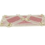 Art 1142 Tris centri pizzo rosa glitterato