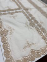 Art 1232 Tris centri in puro lino beige - immagine 2