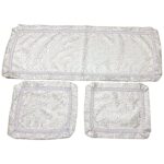 Art 1235 Tris centri in pizzo bianchi