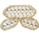 Art 1238 Tris centri in tulle bianchi