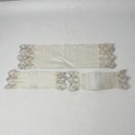 Art 1239 Tris centri in lino avorio - immagine 3