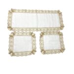 Art 1233 Tris centri in lino avorio