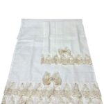 Art 1201 Coppia asciugamani in puro lino avorio