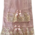 Art 1212 Coppia di asciugamani in spugna rosa