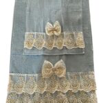 Art 1213 Coppia di asciugamani celesti