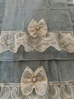 Art 1214 Coppia di asciugamani in spugna celesti - immagine 3