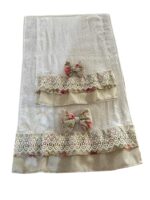 Art 1217 Coppia di asciugamani in spugna bianche