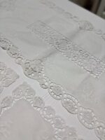 Art 1225 Tris centri in lino bianchi - immagine 4