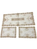 Art 1226 Tris centri in lino beige