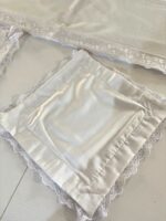 Art 1229 Tris centri in cotone rasato bianchi - immagine 3