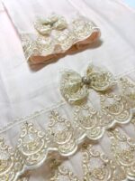 Art 1198 coppia di asciugamani in puro lino rosa - immagine 3