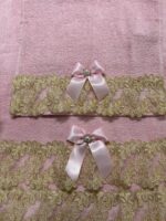 Art 1205 Coppia di asciugamani rosa in spugna - immagine 2