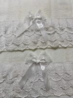 Art 1207 Coppia di asciugamani in spugna bianchi - immagine 2