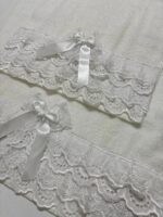 Art 1207 Coppia di asciugamani in spugna bianchi - immagine 3