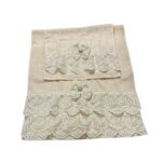 Art 1216 Coppia di asciugamani avorio