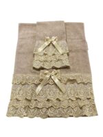 Art 1211 Coppia asciugamani in spugna tortora