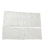 Art 1231 Tris centri in puro lino bianchi