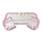 Art 1250 Tris centri in cotone rustico bianchi