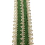 Art 1257 Runner in damasco in seta verde