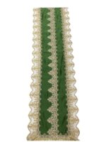 Art 1257 Runner in damasco in seta verde