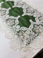 Art 1268 Runner verde damasco in seta - immagine 3