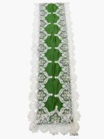 Art 1268 Runner verde damasco in seta