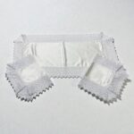 Art 1243 Tris centri in lino bianchi - immagine 3