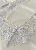 Art 1243 Tris centri in lino bianchi - immagine 2