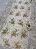 Art 1277 Runner pizzo avorio e oro - immagine 4