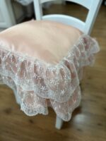 Art 1288 Cuscino rosa salmone in damasco in seta - immagine 3