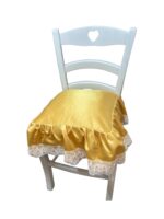 Art 1284 Cuscino giallo in damasco in seta