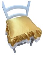 Art 1284 Cuscino giallo in damasco in seta - immagine 2