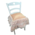 Art 1288 Cuscino rosa salmone in damasco in seta