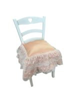 Art 1288 Cuscino rosa salmone in damasco in seta