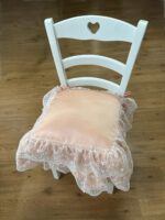 Art 1288 Cuscino rosa salmone in damasco in seta - immagine 2