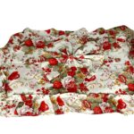 Art 1295 Copricucina tortora con rose rosse