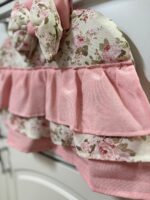 Art 1308 Copriforno tortora e rosa in cotone - immagine 3