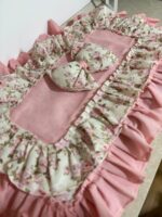 Art 1309 Copricucina tortora e rosa in cotone - immagine 4